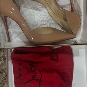 Christian Louboutin Beige Patent Leather Heels
